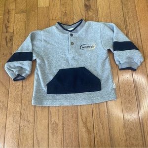 VINTAGE WEEBOK GRAY FLEECE PULLOVER SWEATSHIRT BOYS SIZE 2T